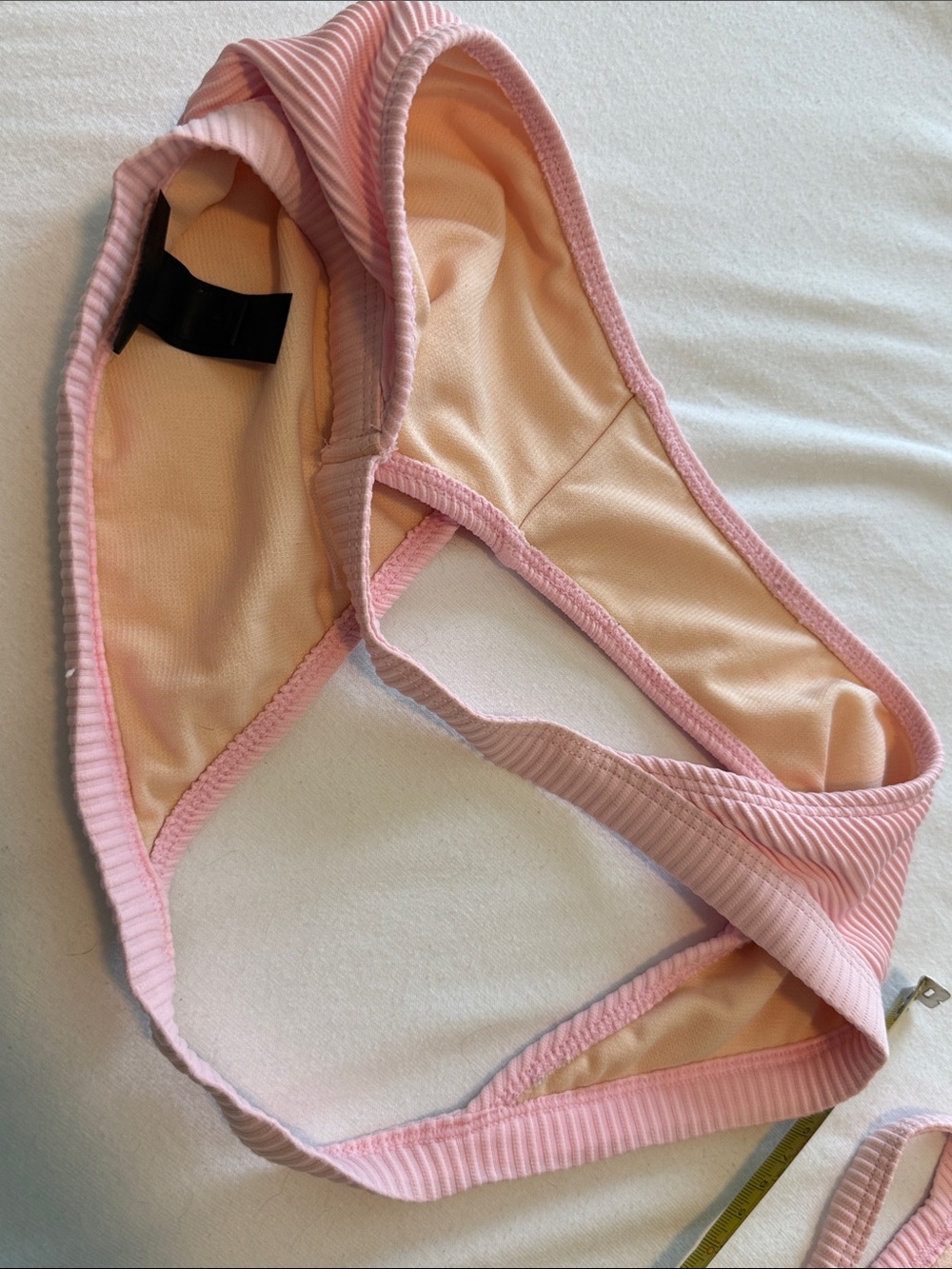 PacSun Light Pink Ribbed Triangle Bikini Set - Picture 4 of 4